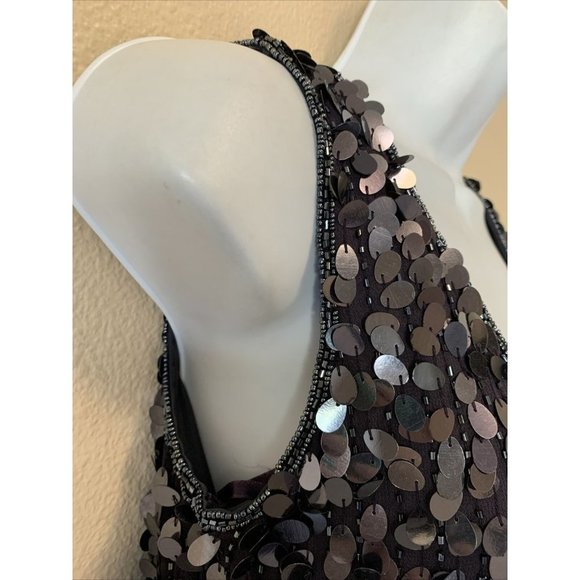 Pissarro  Nights Beaded Sequin Size 6 Party Cocktail Iridescent bachelorette - Picture 6 of 9